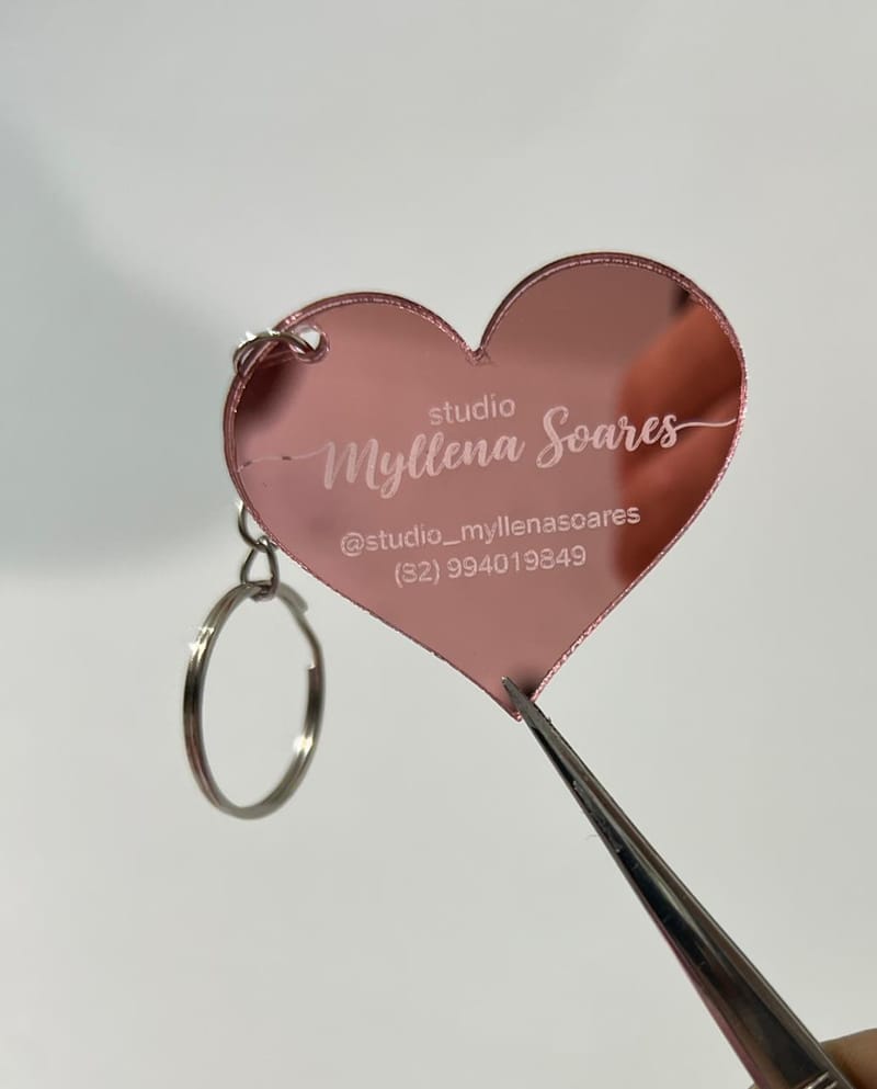 Chaveiro de Acrilico Personalizado - tamanho 4,5x4,5cm